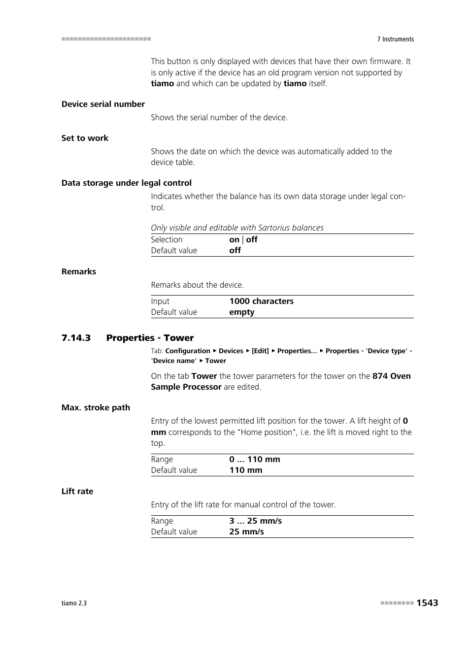 3 properties - tower, Properties - tower 3 | Metrohm tiamo 2.3 Manual User Manual | Page 1559 / 1697