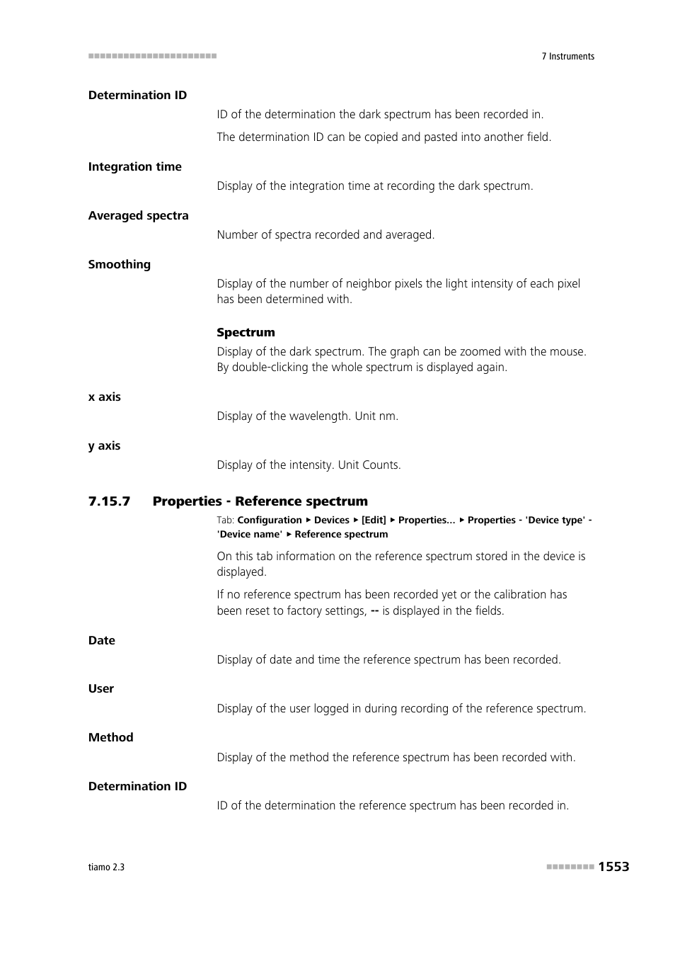 7 properties - reference spectrum, Properties - reference spectrum 3, Reference spectrum | Metrohm tiamo 2.3 Manual User Manual | Page 1569 / 1697