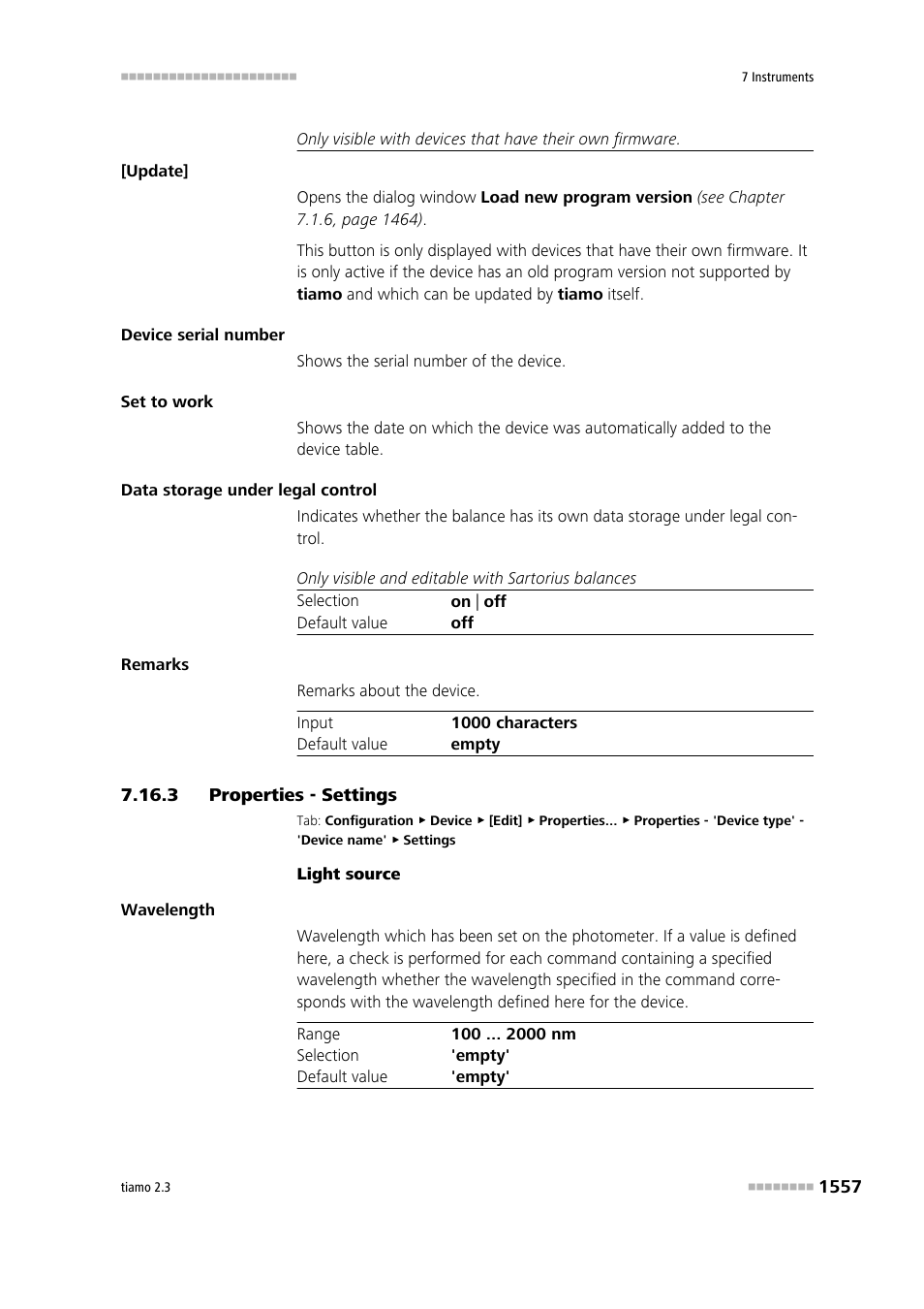 3 properties - settings, Properties - settings 7, Settings | Metrohm tiamo 2.3 Manual User Manual | Page 1573 / 1697