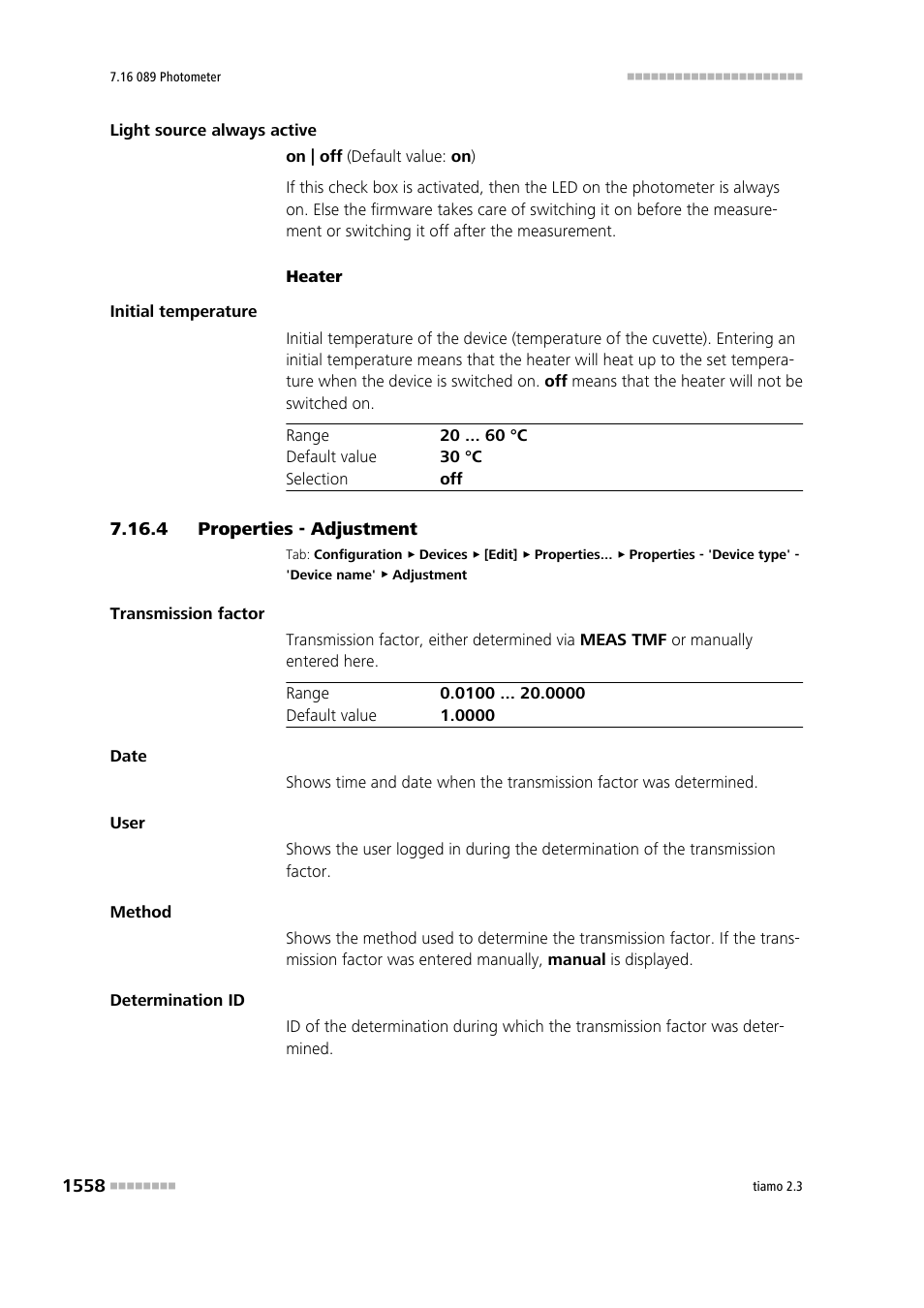 4 properties - adjustment, Properties - adjustment 8, Adjustment | Metrohm tiamo 2.3 Manual User Manual | Page 1574 / 1697