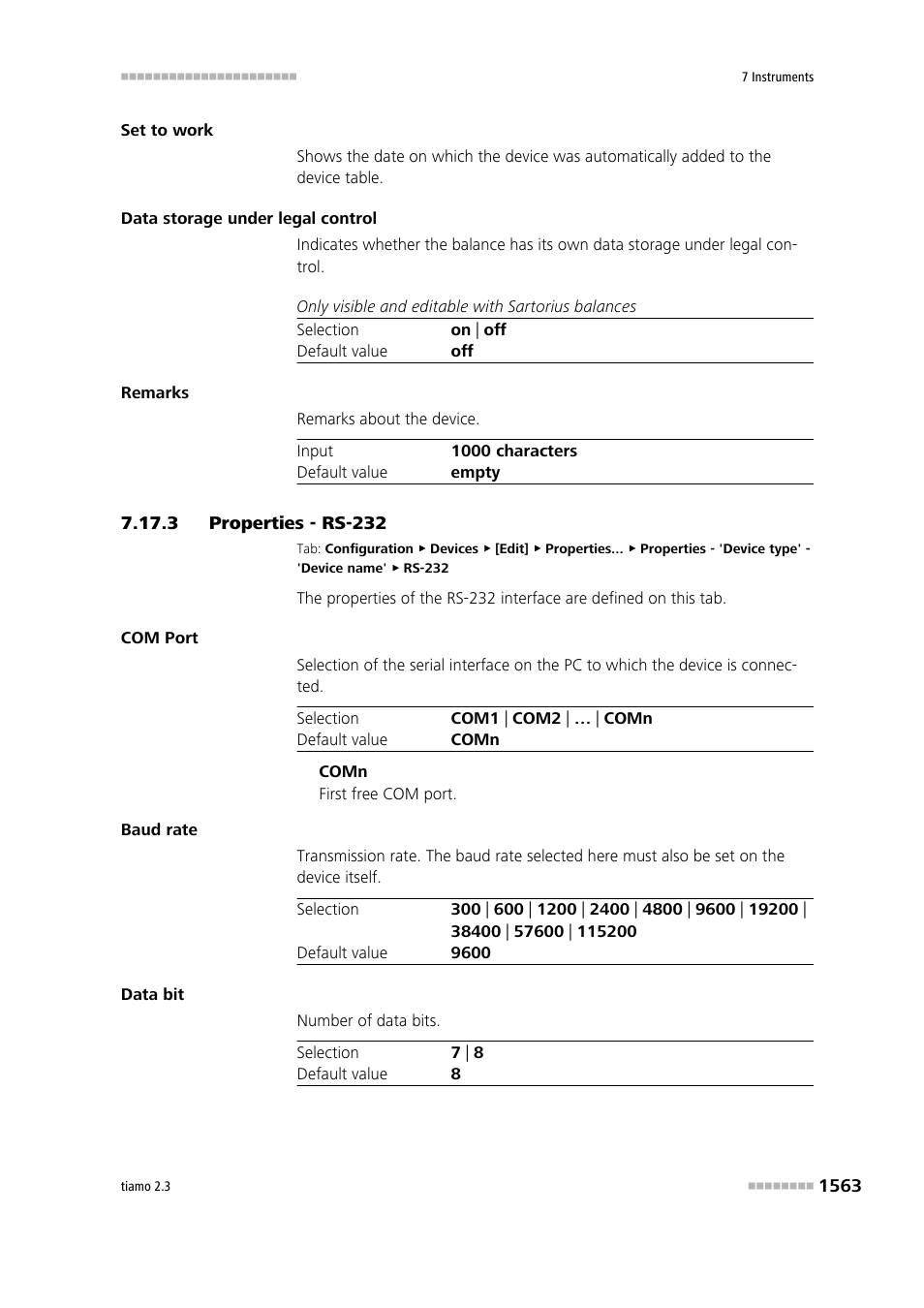 3 properties - rs-232, Properties - rs-232 3, Rs-232 | Metrohm tiamo 2.3 Manual User Manual | Page 1579 / 1697