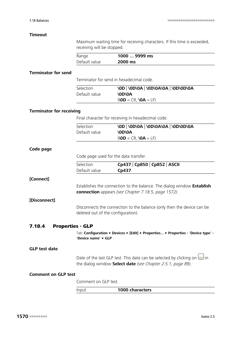 4 properties - glp, Properties - glp 0 | Metrohm tiamo 2.3 Manual User Manual | Page 1586 / 1697