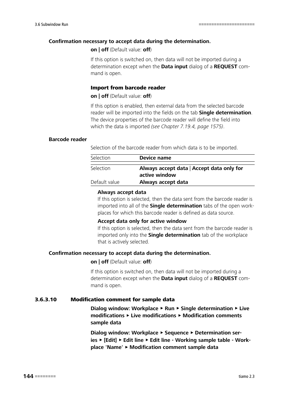 10 modification comment for sample data | Metrohm tiamo 2.3 Manual User Manual | Page 160 / 1697