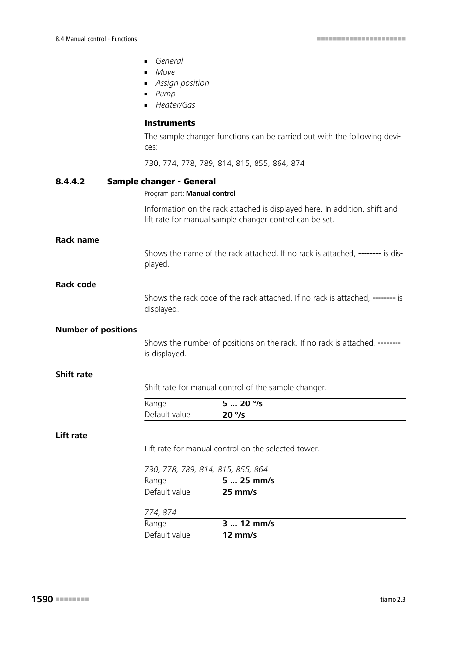 2 sample changer - general | Metrohm tiamo 2.3 Manual User Manual | Page 1606 / 1697