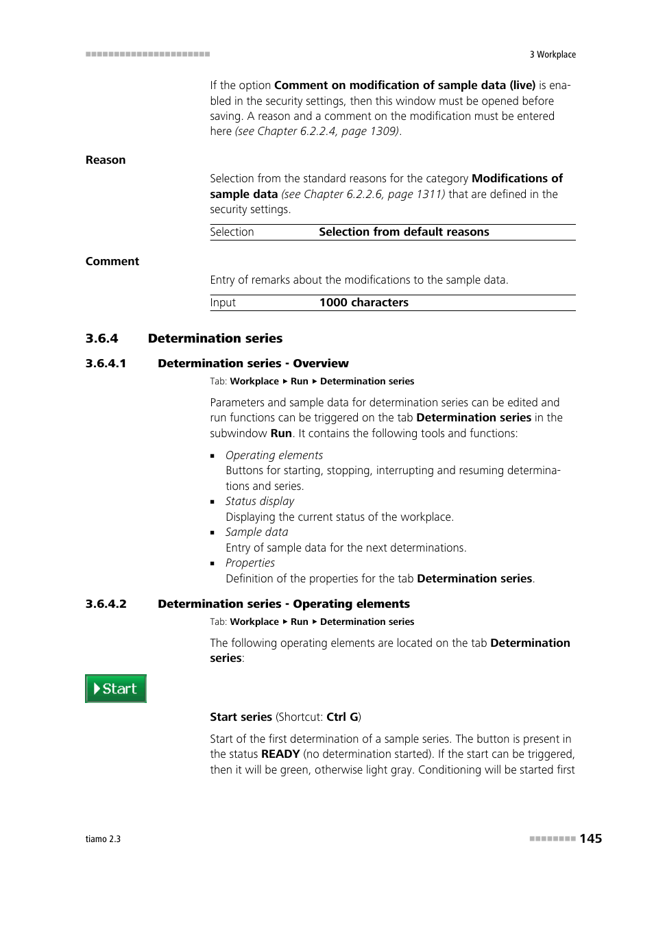 4 determination series, 1 determination series - overview, 2 determination series - operating elements | Determination series, Start/stop series, Interrupt/resume determination, Interrupt/resume series | Metrohm tiamo 2.3 Manual User Manual | Page 161 / 1697