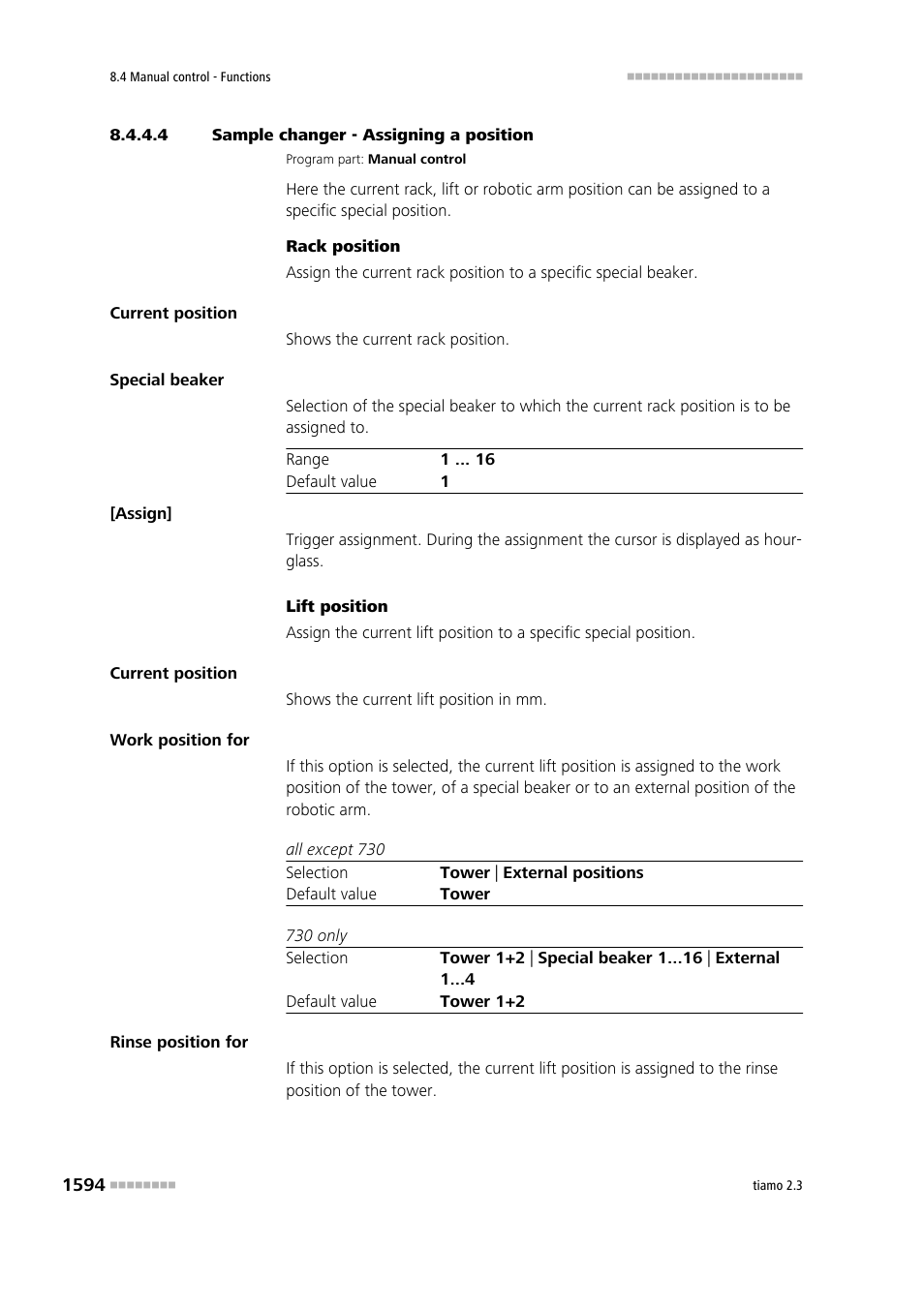 4 sample changer - assigning a position, Assign position | Metrohm tiamo 2.3 Manual User Manual | Page 1610 / 1697