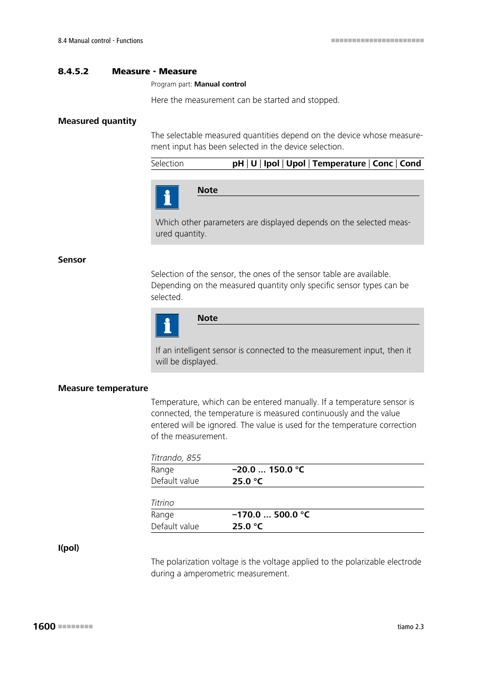 2 measure - measure | Metrohm tiamo 2.3 Manual User Manual | Page 1616 / 1697