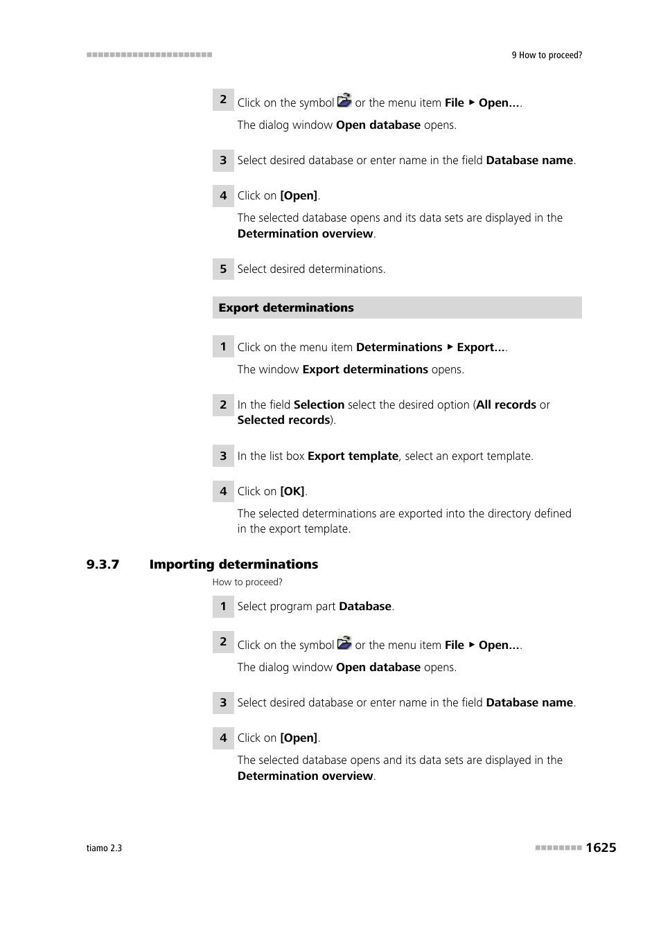 7 importing determinations, Importing determinations 5 | Metrohm tiamo 2.3 Manual User Manual | Page 1641 / 1697