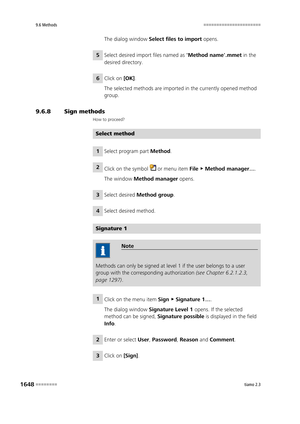 8 sign methods, Sign methods 8 | Metrohm tiamo 2.3 Manual User Manual | Page 1664 / 1697