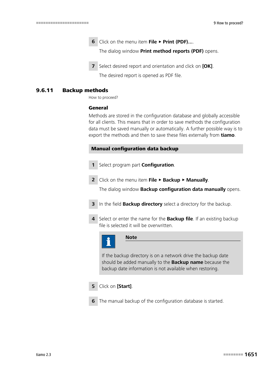 11 backup methods, Backup methods 1 | Metrohm tiamo 2.3 Manual User Manual | Page 1667 / 1697