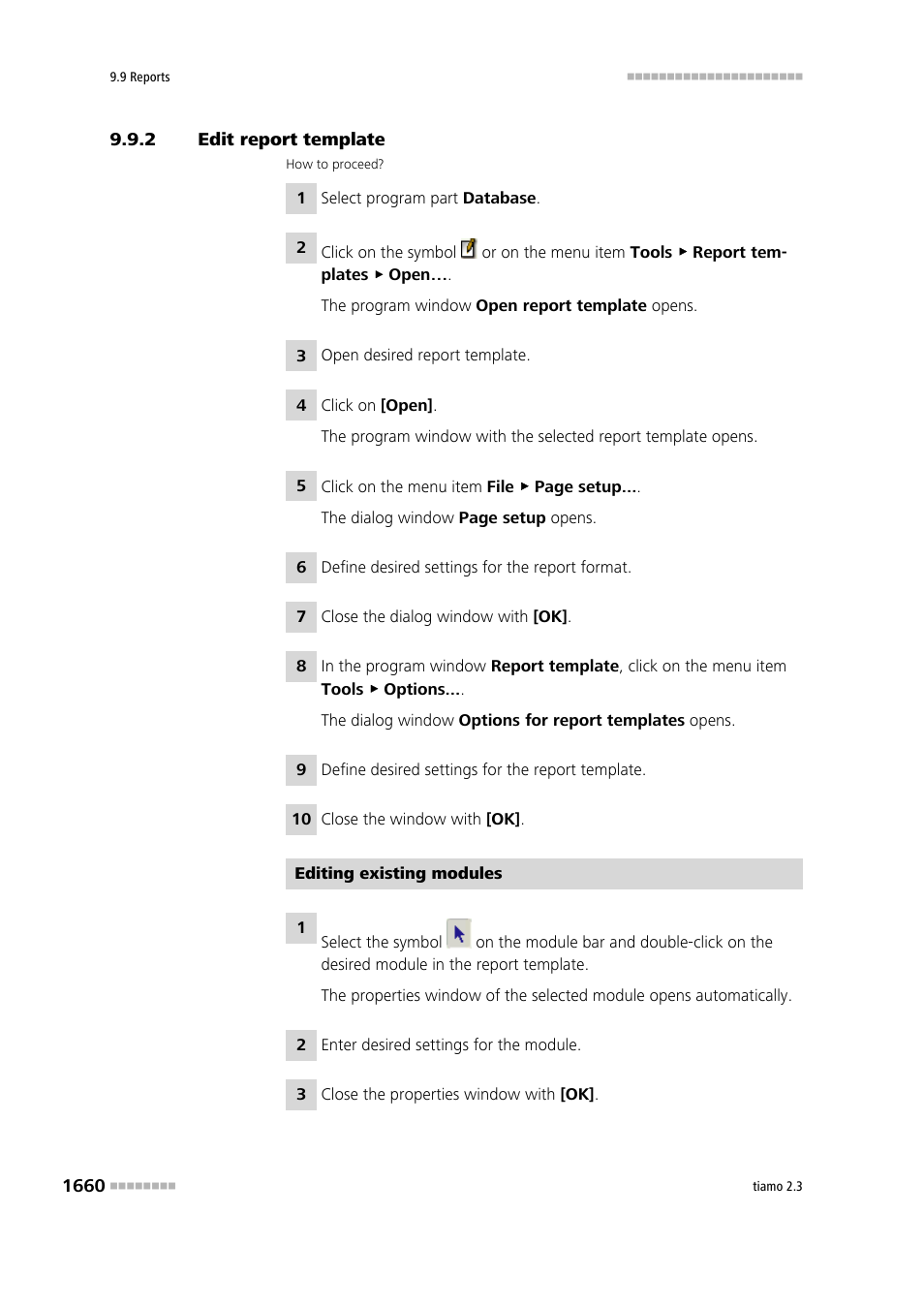 2 edit report template, Edit report template 0 | Metrohm tiamo 2.3 Manual User Manual | Page 1676 / 1697