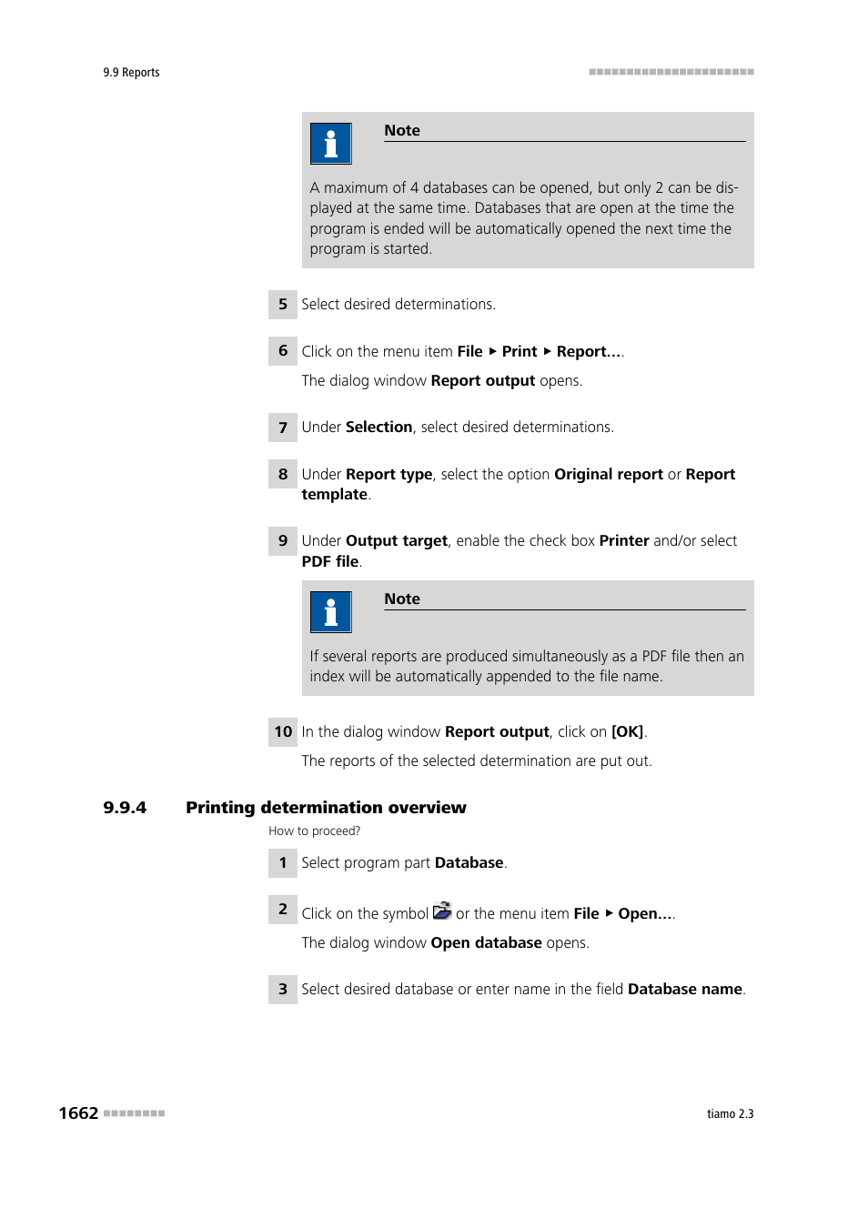 4 printing determination overview, Printing determination overview 2 | Metrohm tiamo 2.3 Manual User Manual | Page 1678 / 1697