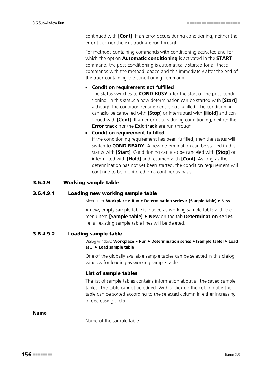 9 working sample table, 1 loading new working sample table, 2 loading sample table | Load sample table | Metrohm tiamo 2.3 Manual User Manual | Page 172 / 1697