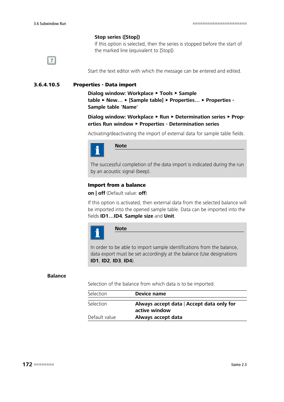 5 properties - data import | Metrohm tiamo 2.3 Manual User Manual | Page 188 / 1697