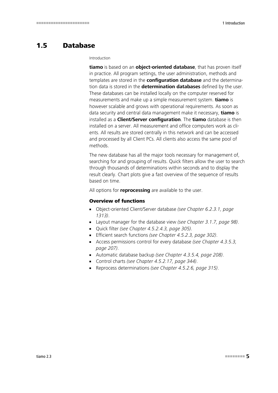 5 database, Database | Metrohm tiamo 2.3 Manual User Manual | Page 21 / 1697