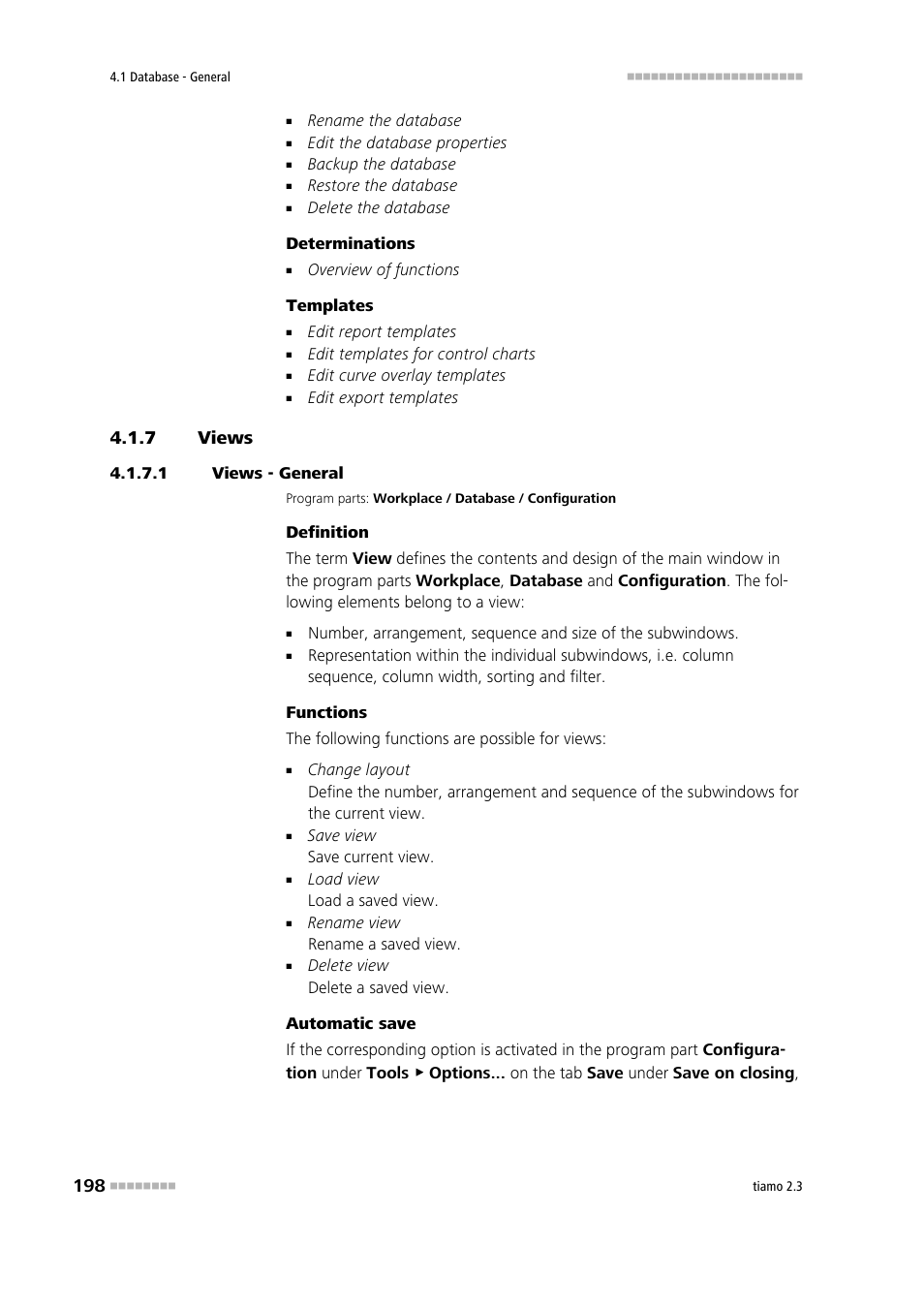 7 views, 1 views - general, Views | Metrohm tiamo 2.3 Manual User Manual | Page 214 / 1697