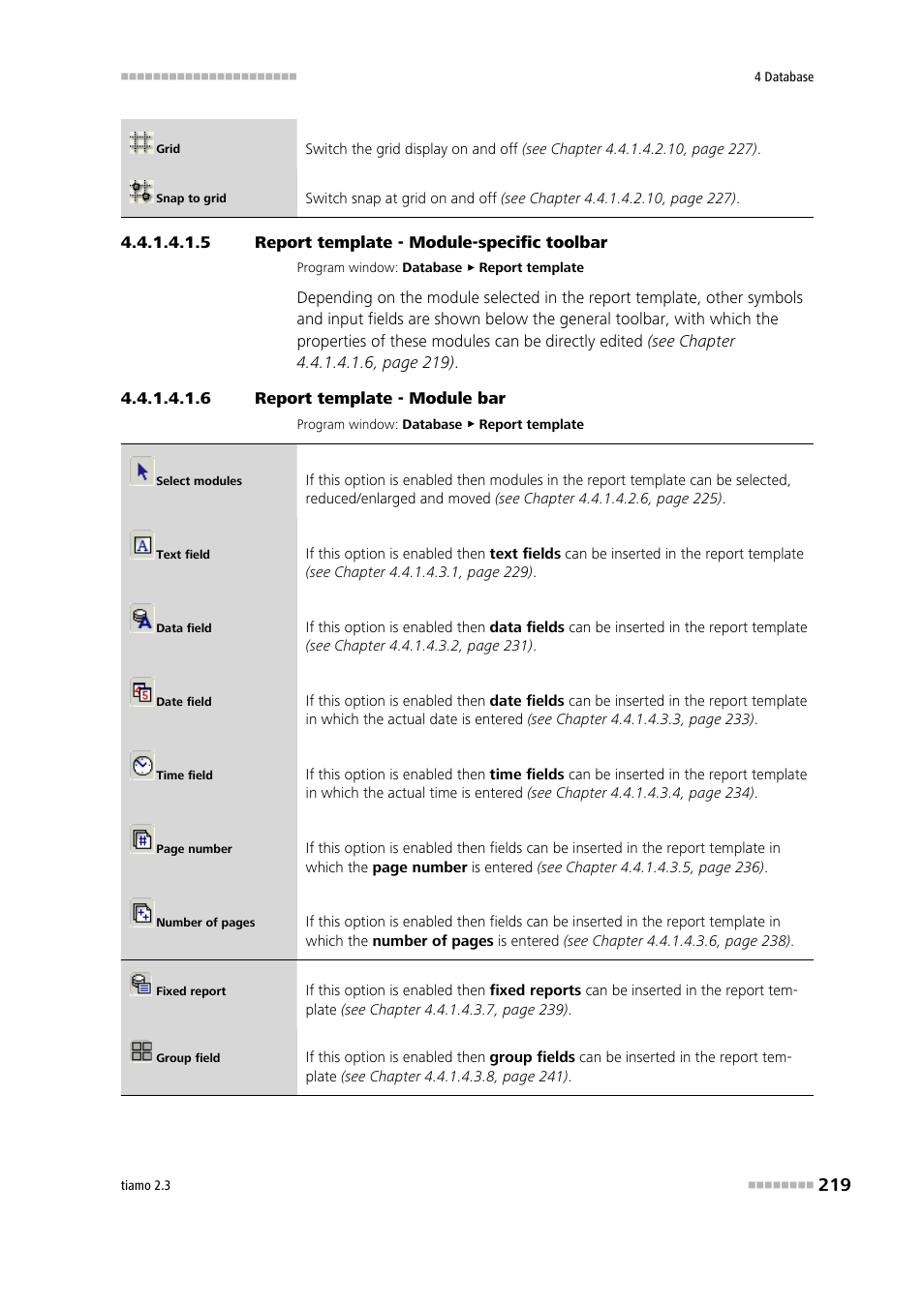 5 report template - module-specific toolbar, 6 report template - module bar, Module-specific toolbar | Module bar | Metrohm tiamo 2.3 Manual User Manual | Page 235 / 1697