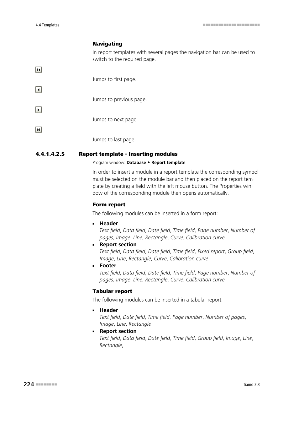 5 report template - inserting modules, Insert modules | Metrohm tiamo 2.3 Manual User Manual | Page 240 / 1697