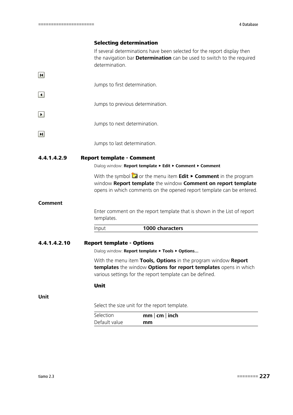 9 report template - comment, 10 report template - options, Enter comment on report template | Define options for report template | Metrohm tiamo 2.3 Manual User Manual | Page 243 / 1697