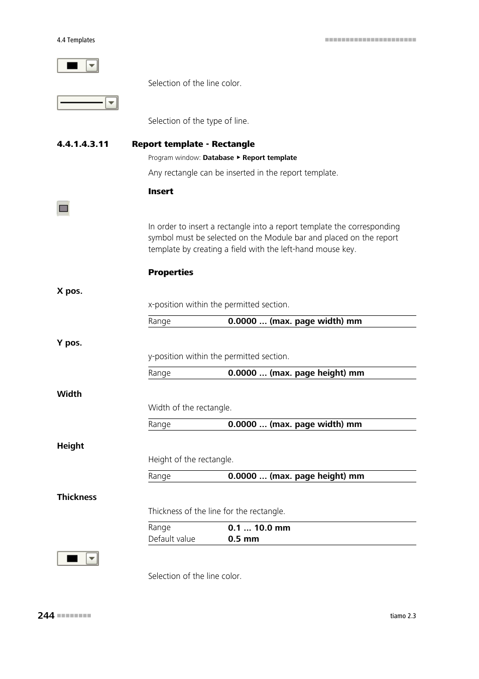 11 report template - rectangle, Rectangle | Metrohm tiamo 2.3 Manual User Manual | Page 260 / 1697