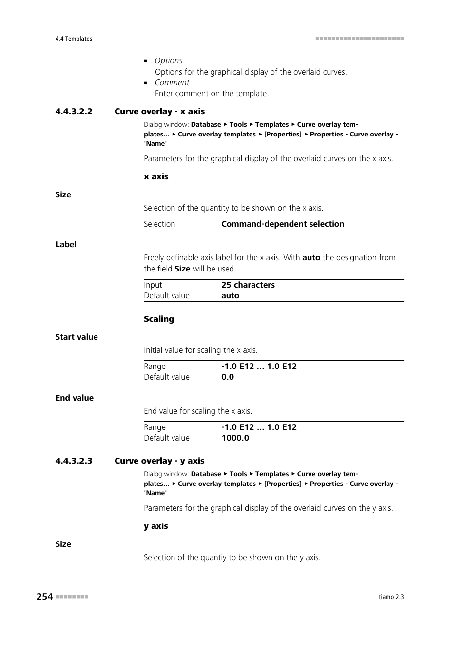 2 curve overlay - x axis, 3 curve overlay - y axis | Metrohm tiamo 2.3 Manual User Manual | Page 270 / 1697