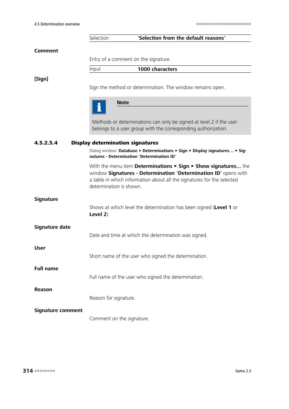 4 display determination signatures | Metrohm tiamo 2.3 Manual User Manual | Page 330 / 1697