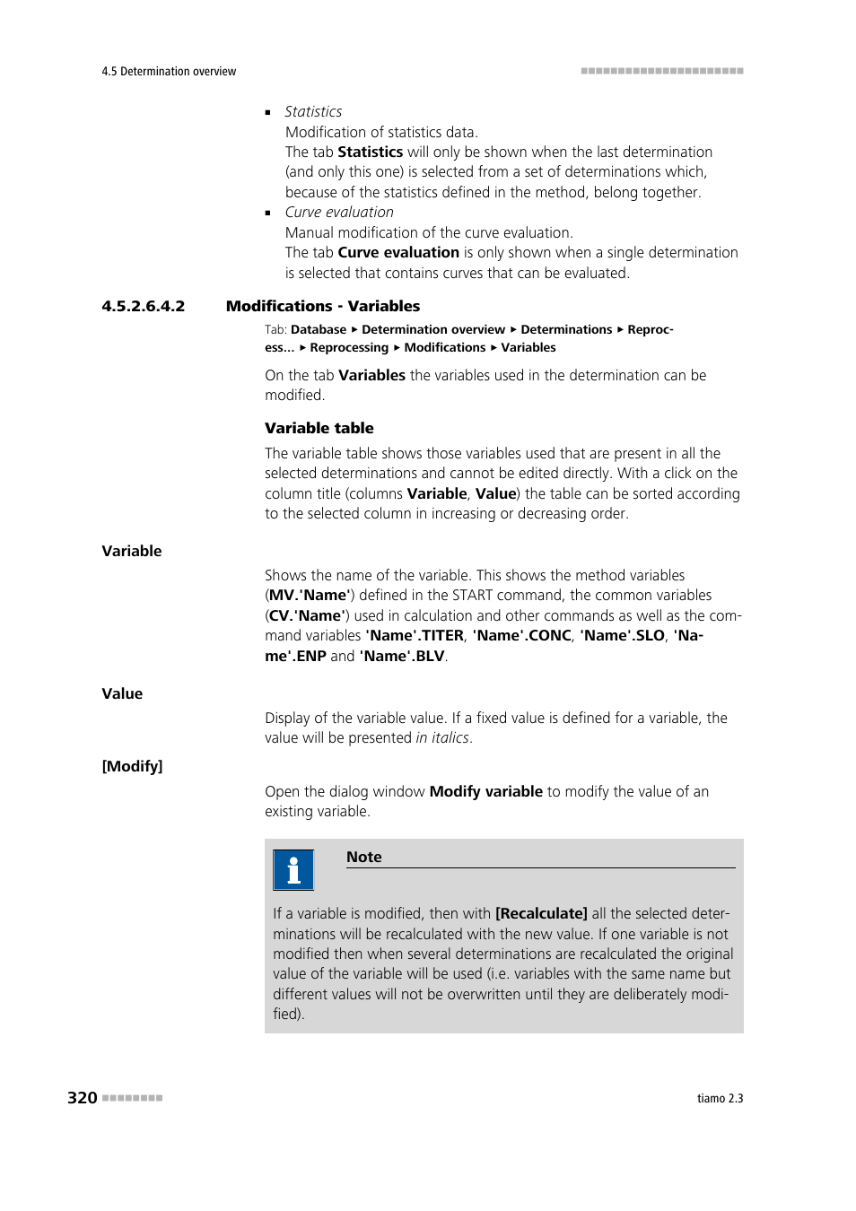 2 modifications - variables | Metrohm tiamo 2.3 Manual User Manual | Page 336 / 1697