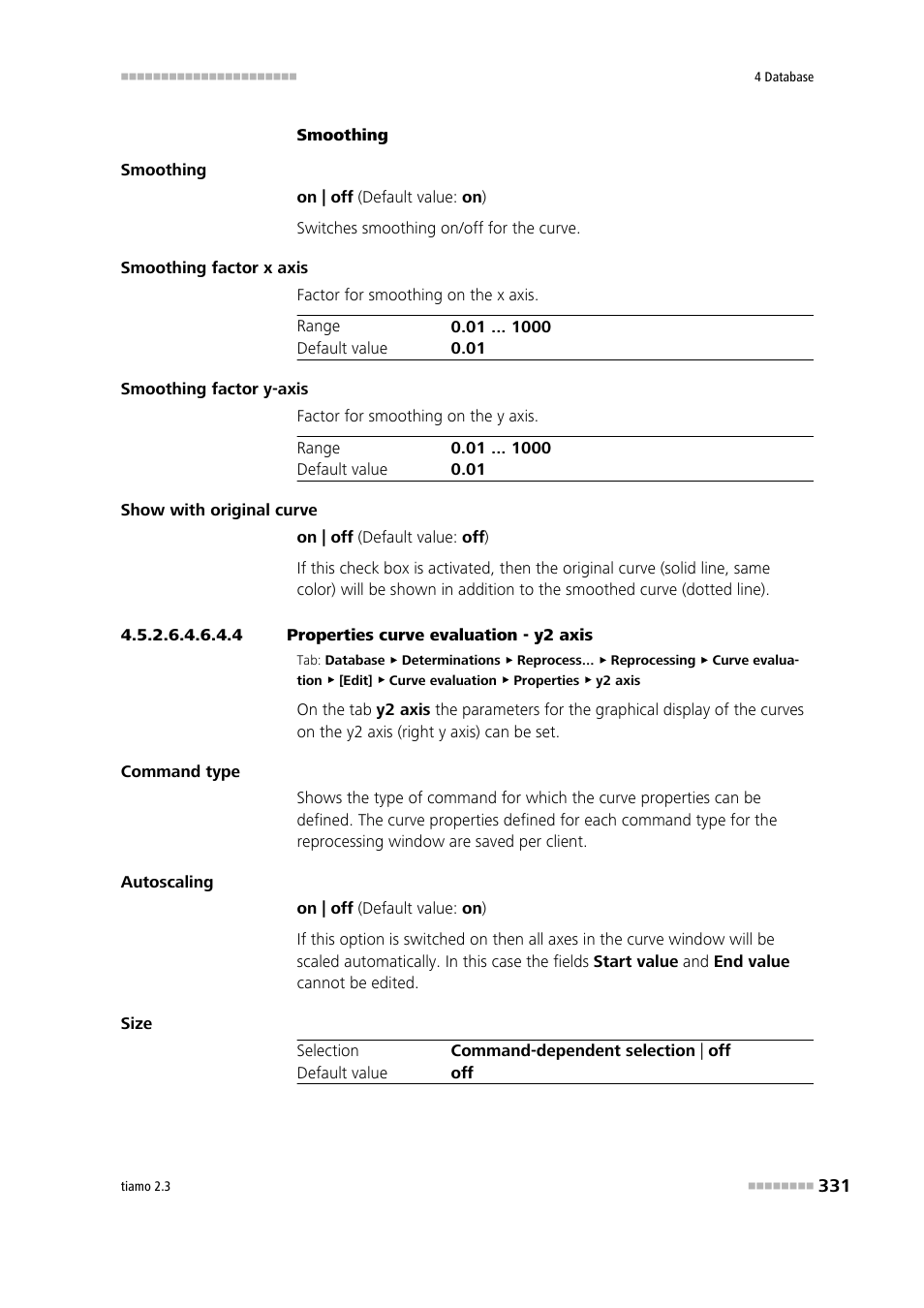 4 properties curve evaluation - y2 axis | Metrohm tiamo 2.3 Manual User Manual | Page 347 / 1697