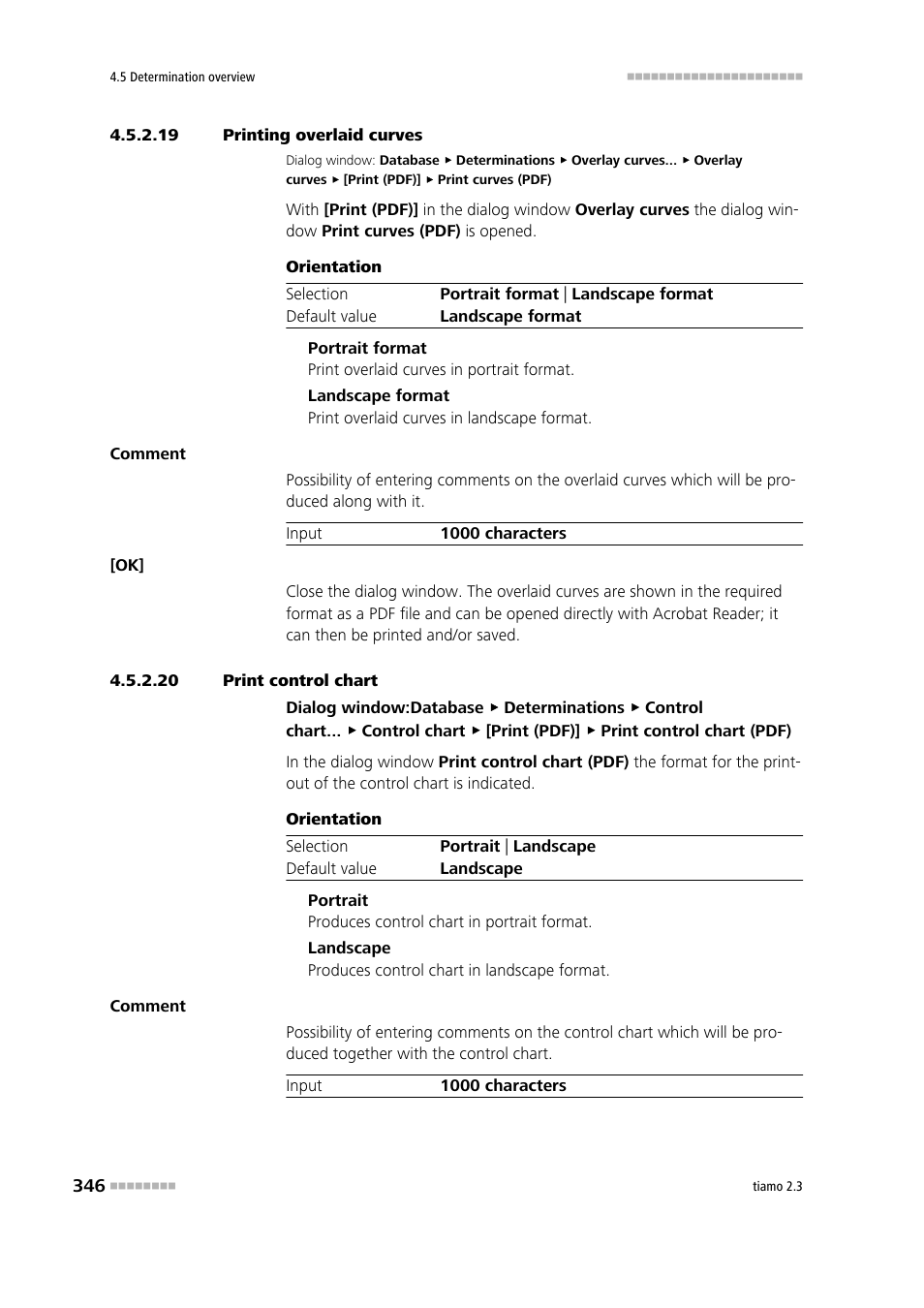 19 printing overlaid curves, 20 print control chart, Print overlaid curves | Print control chart | Metrohm tiamo 2.3 Manual User Manual | Page 362 / 1697