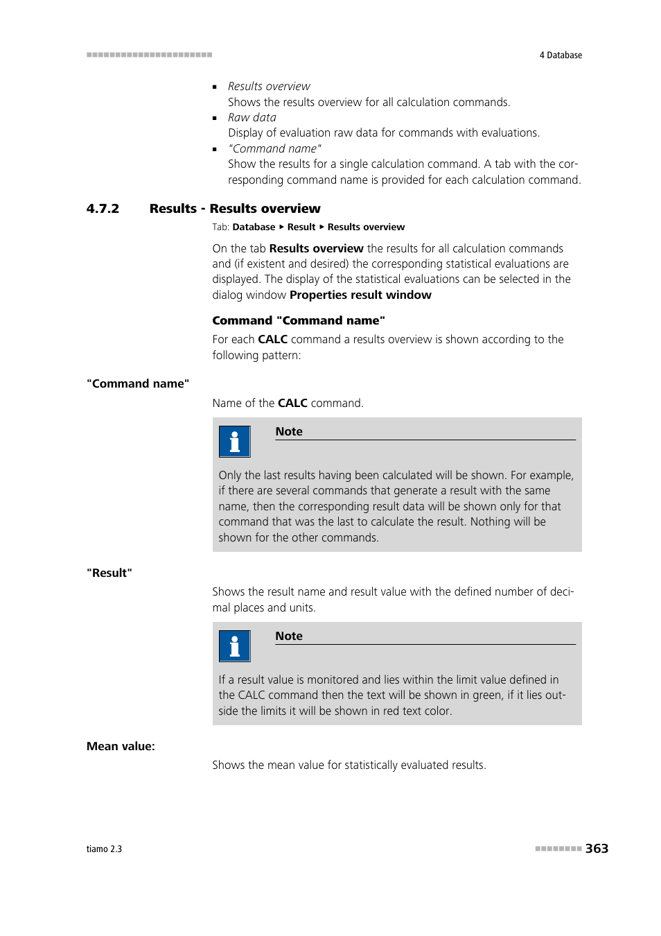 2 results - results overview, Results - results overview | Metrohm tiamo 2.3 Manual User Manual | Page 379 / 1697
