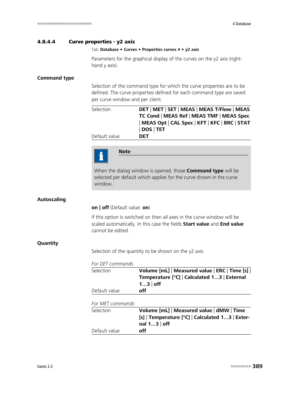 4 curve properties - y2 axis, Y2 axis | Metrohm tiamo 2.3 Manual User Manual | Page 405 / 1697
