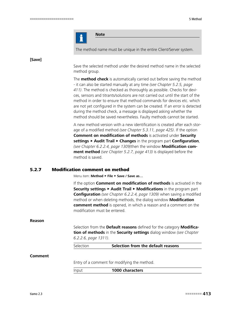 7 modification comment on method, Modification comment on method | Metrohm tiamo 2.3 Manual User Manual | Page 429 / 1697