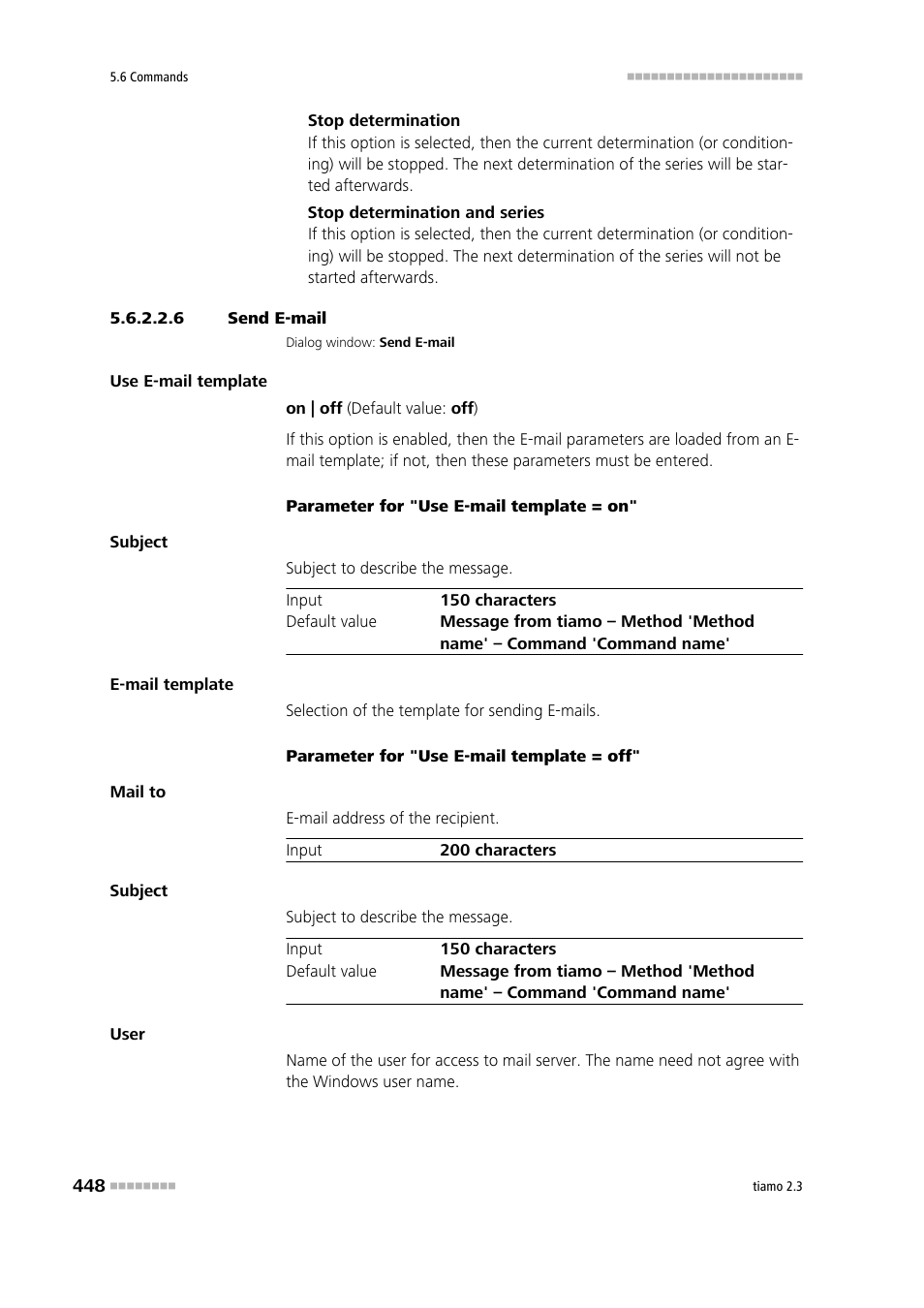 6 send e-mail | Metrohm tiamo 2.3 Manual User Manual | Page 464 / 1697