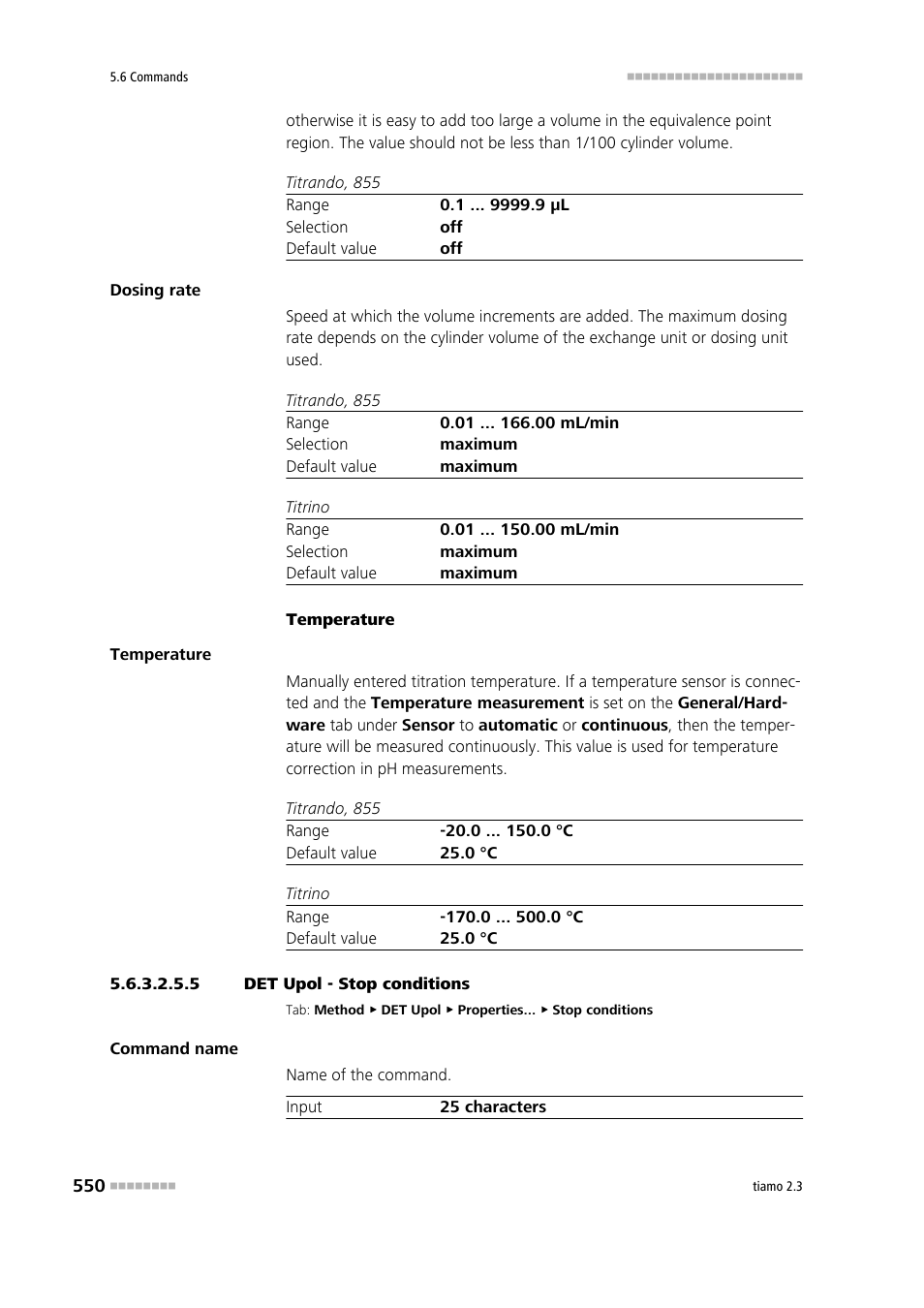 5 det upol - stop conditions, Stop conditions | Metrohm tiamo 2.3 Manual User Manual | Page 566 / 1697