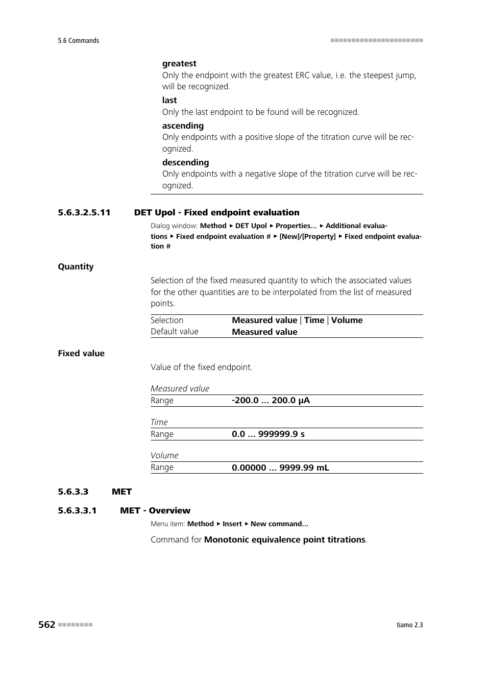 11 det upol - fixed endpoint evaluation, 3 met, 1 met - overview | Metrohm tiamo 2.3 Manual User Manual | Page 578 / 1697