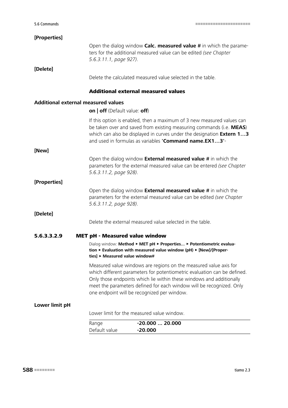 9 met ph - measured value window | Metrohm tiamo 2.3 Manual User Manual | Page 604 / 1697