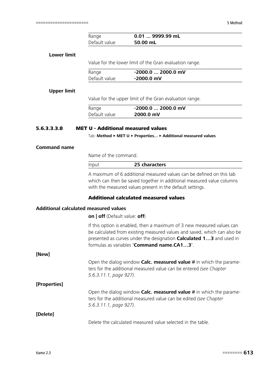 8 met u - additional measured values, Additional measured values | Metrohm tiamo 2.3 Manual User Manual | Page 629 / 1697