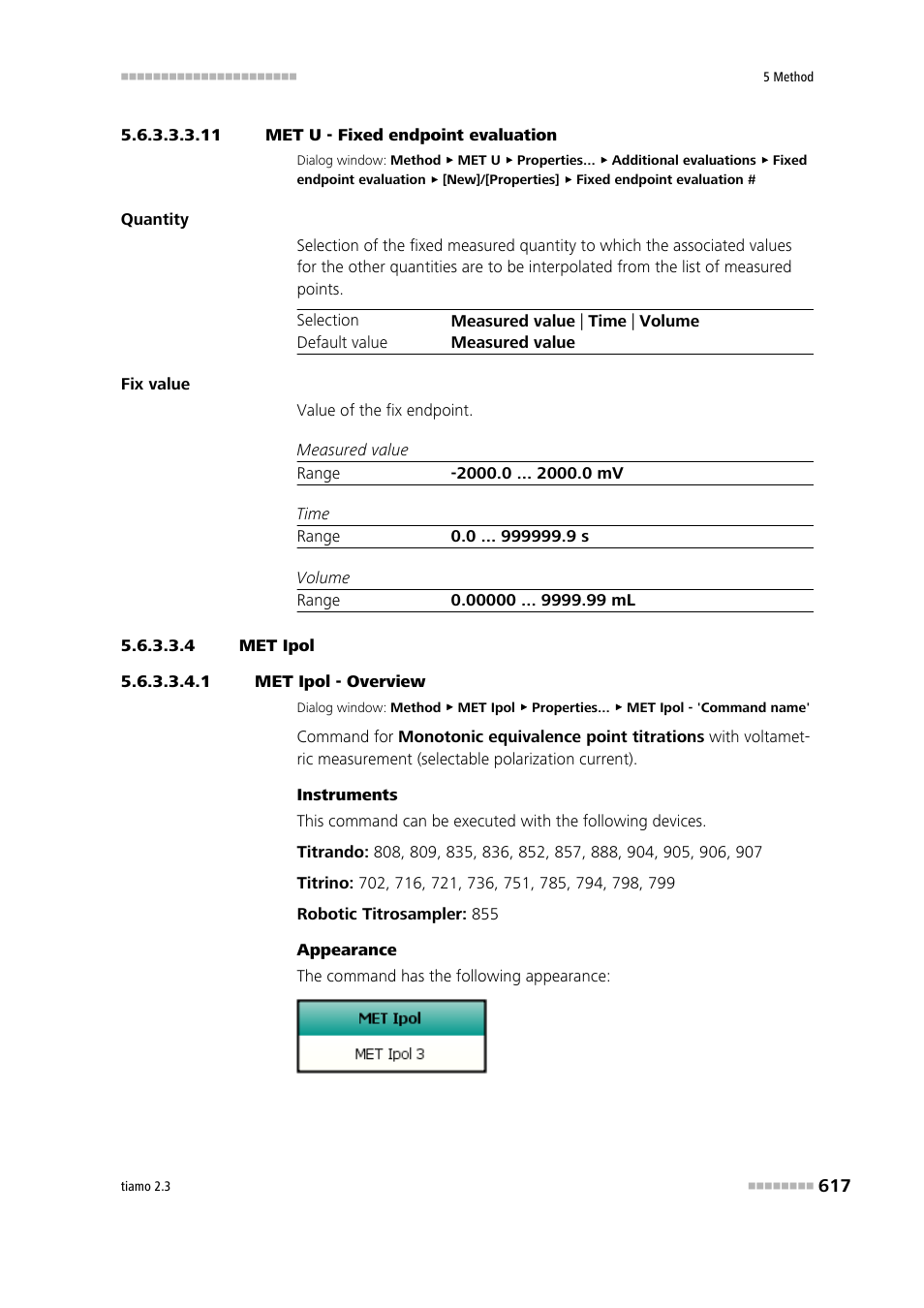 11 met u - fixed endpoint evaluation, 4 met ipol, 1 met ipol - overview | Metrohm tiamo 2.3 Manual User Manual | Page 633 / 1697