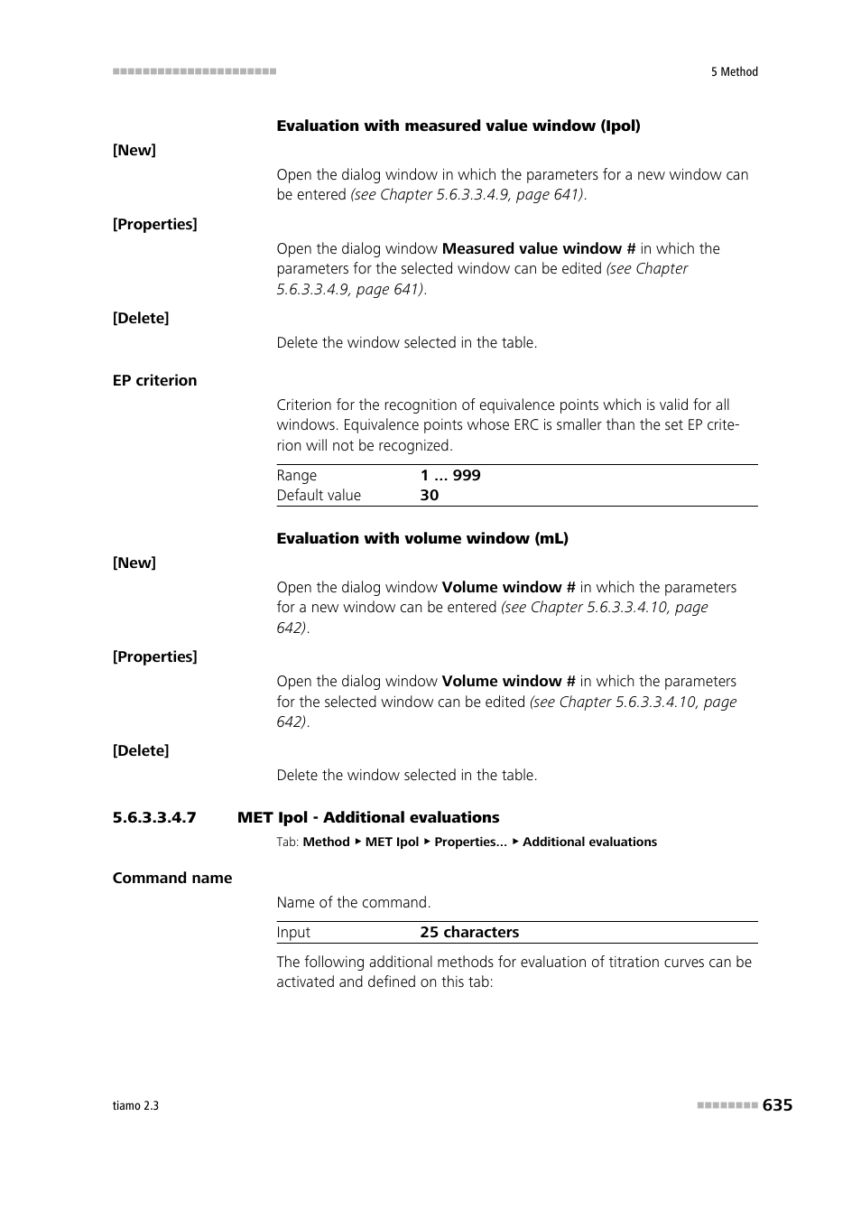 7 met ipol - additional evaluations, Additional evaluations | Metrohm tiamo 2.3 Manual User Manual | Page 651 / 1697