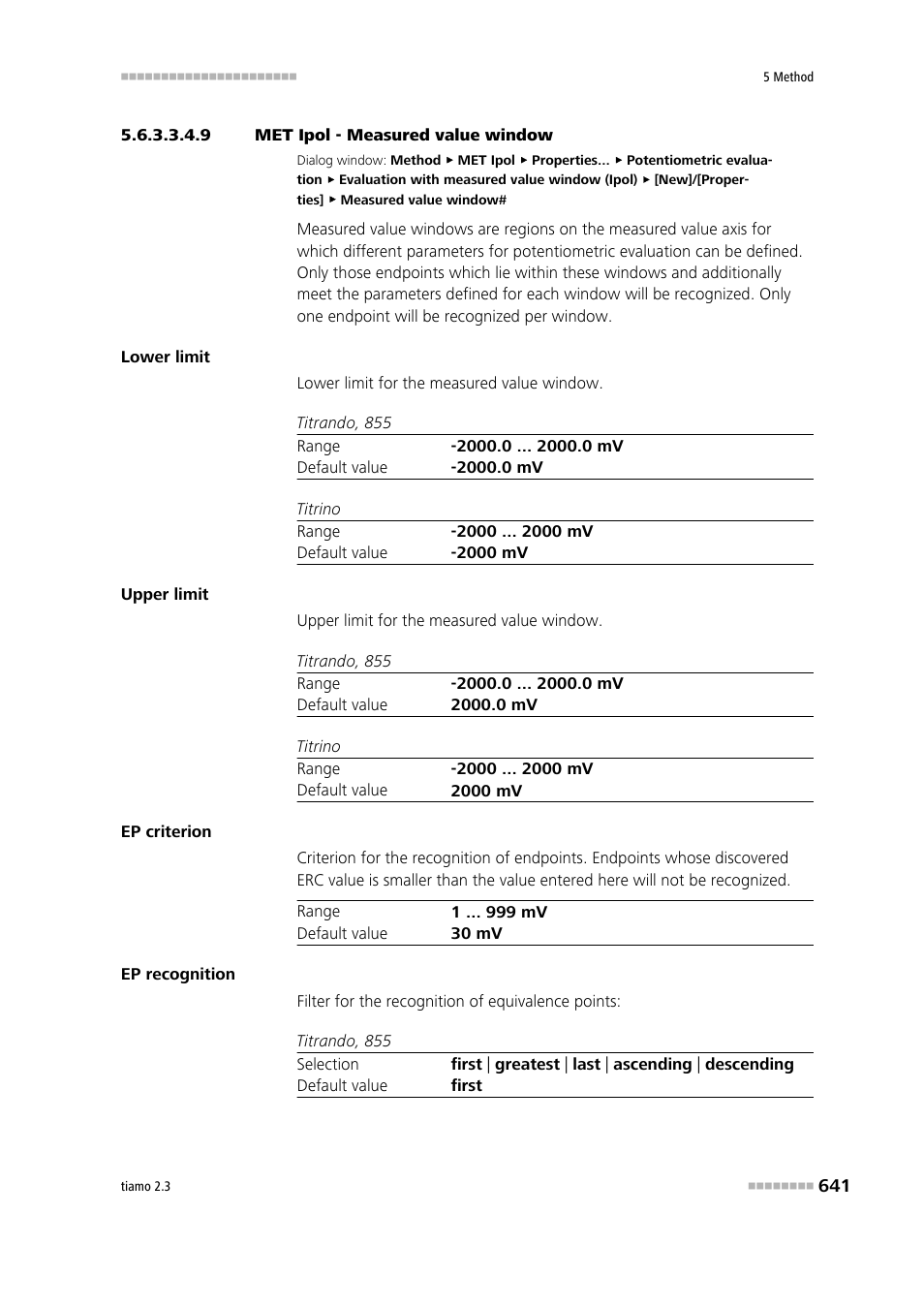 9 met ipol - measured value window | Metrohm tiamo 2.3 Manual User Manual | Page 657 / 1697