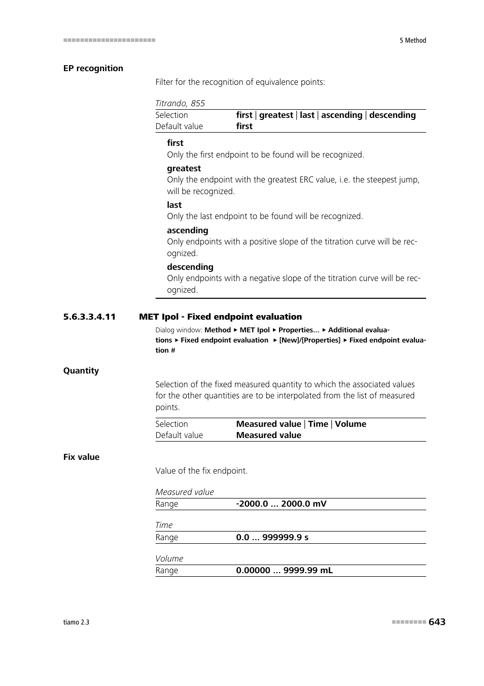 11 met ipol - fixed endpoint evaluation | Metrohm tiamo 2.3 Manual User Manual | Page 659 / 1697