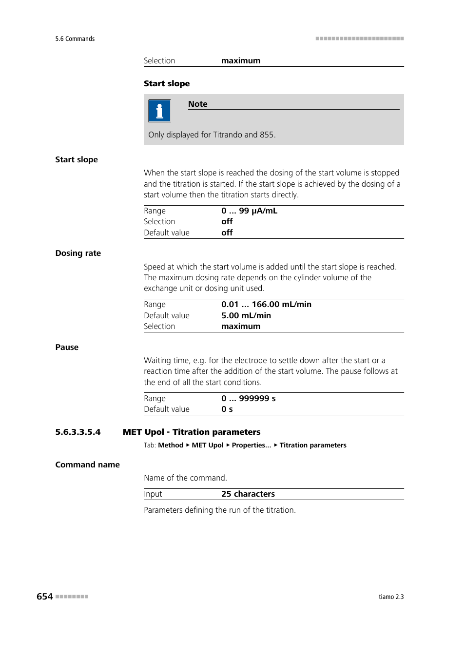 4 met upol - titration parameters, Titration parameters | Metrohm tiamo 2.3 Manual User Manual | Page 670 / 1697