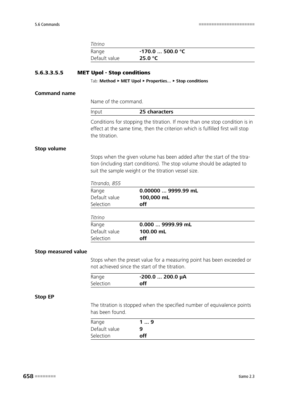 5 met upol - stop conditions, Stop conditions | Metrohm tiamo 2.3 Manual User Manual | Page 674 / 1697