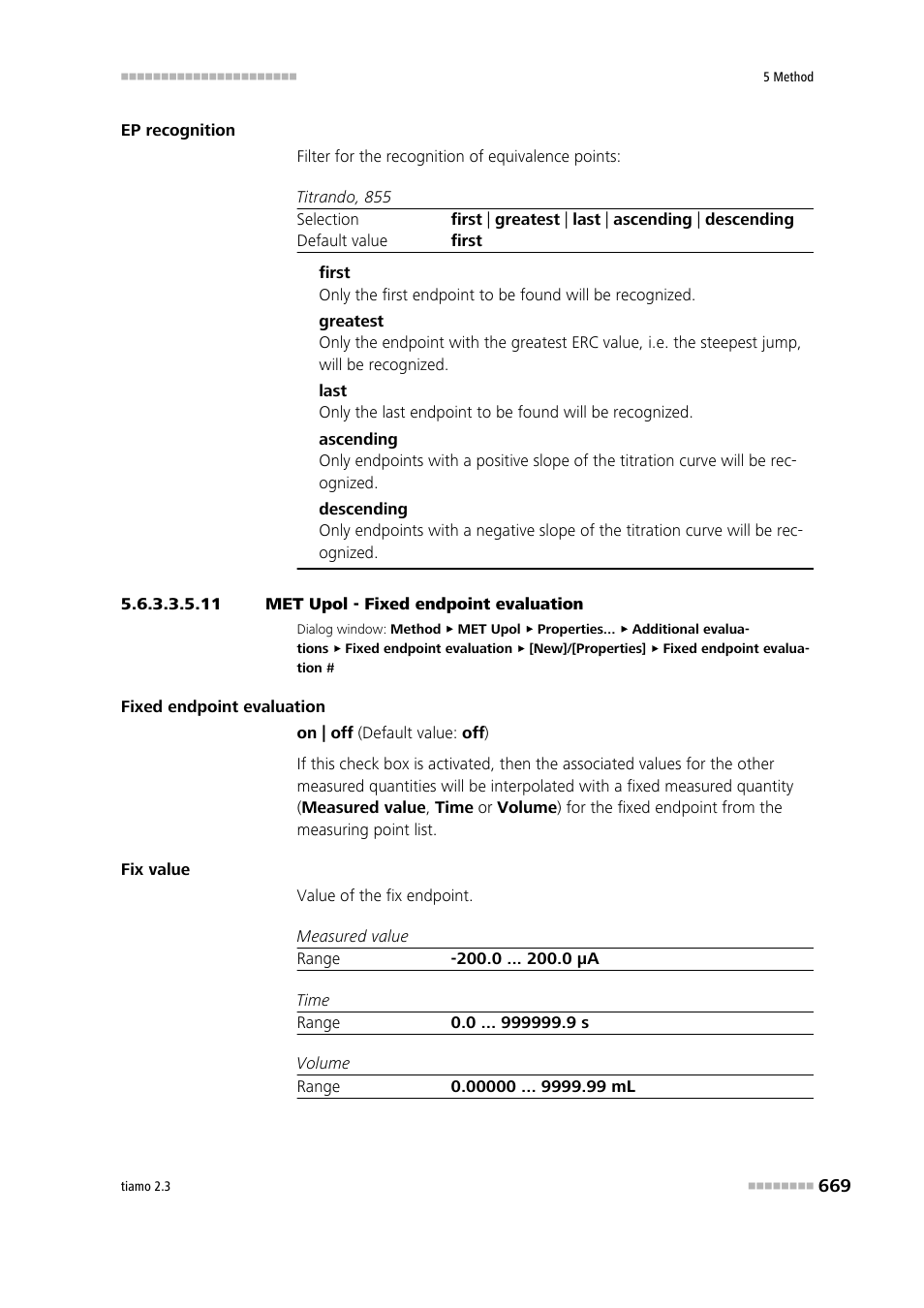 11 met upol - fixed endpoint evaluation | Metrohm tiamo 2.3 Manual User Manual | Page 685 / 1697