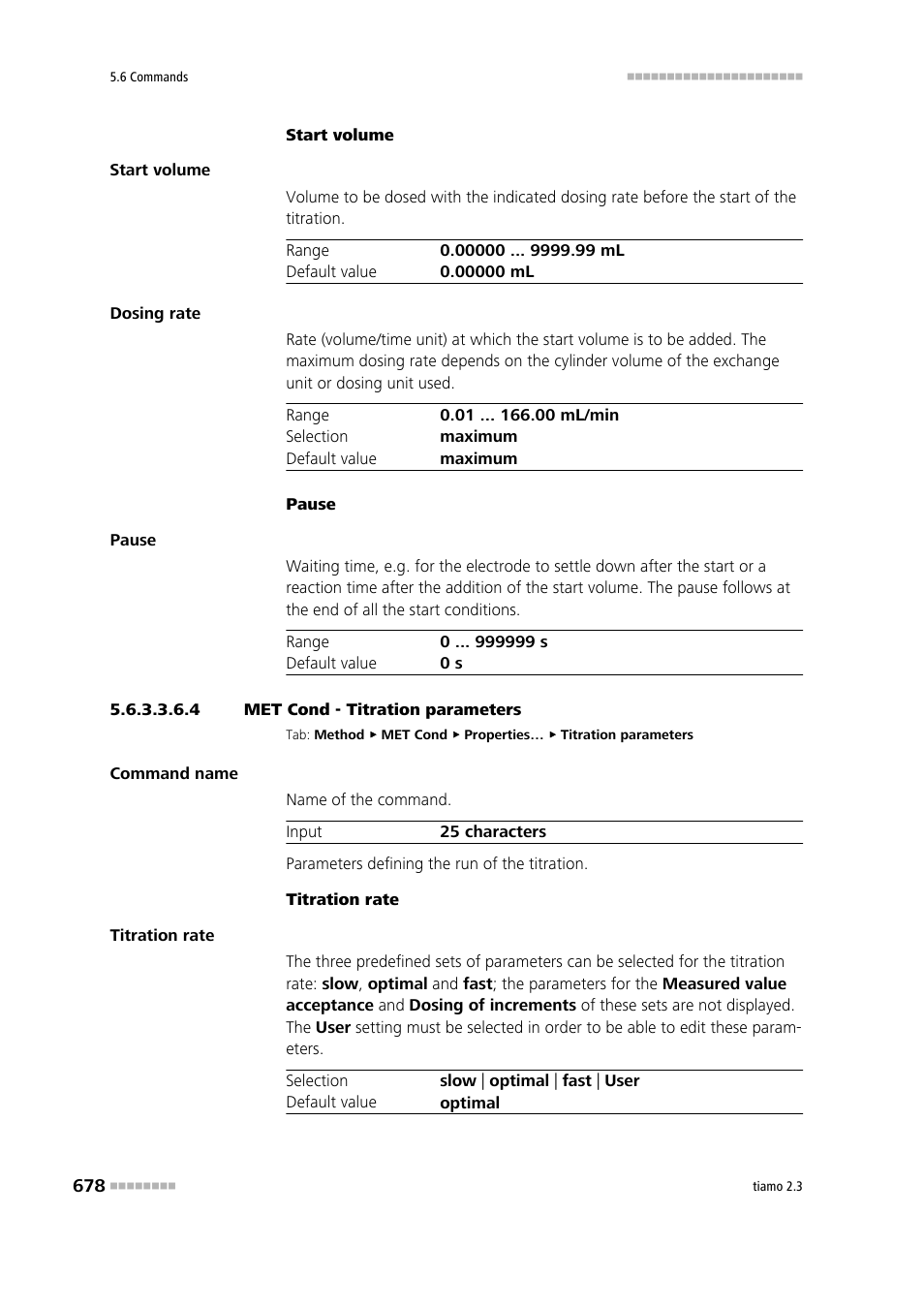 4 met cond - titration parameters, Titration parameters | Metrohm tiamo 2.3 Manual User Manual | Page 694 / 1697