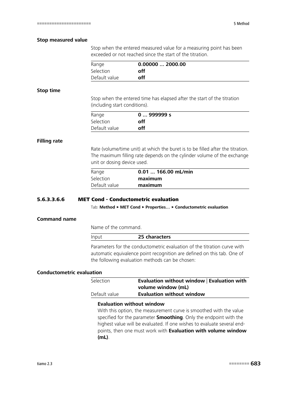 6 met cond - conductometric evaluation, Conductometric evaluation | Metrohm tiamo 2.3 Manual User Manual | Page 699 / 1697