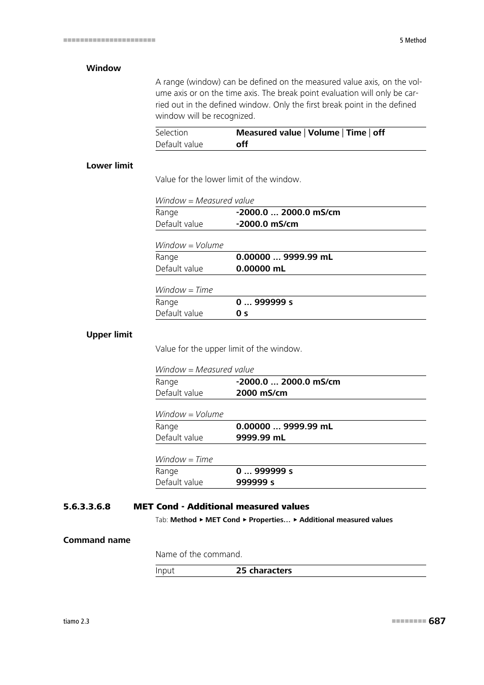 8 met cond - additional measured values, Additional measured values | Metrohm tiamo 2.3 Manual User Manual | Page 703 / 1697