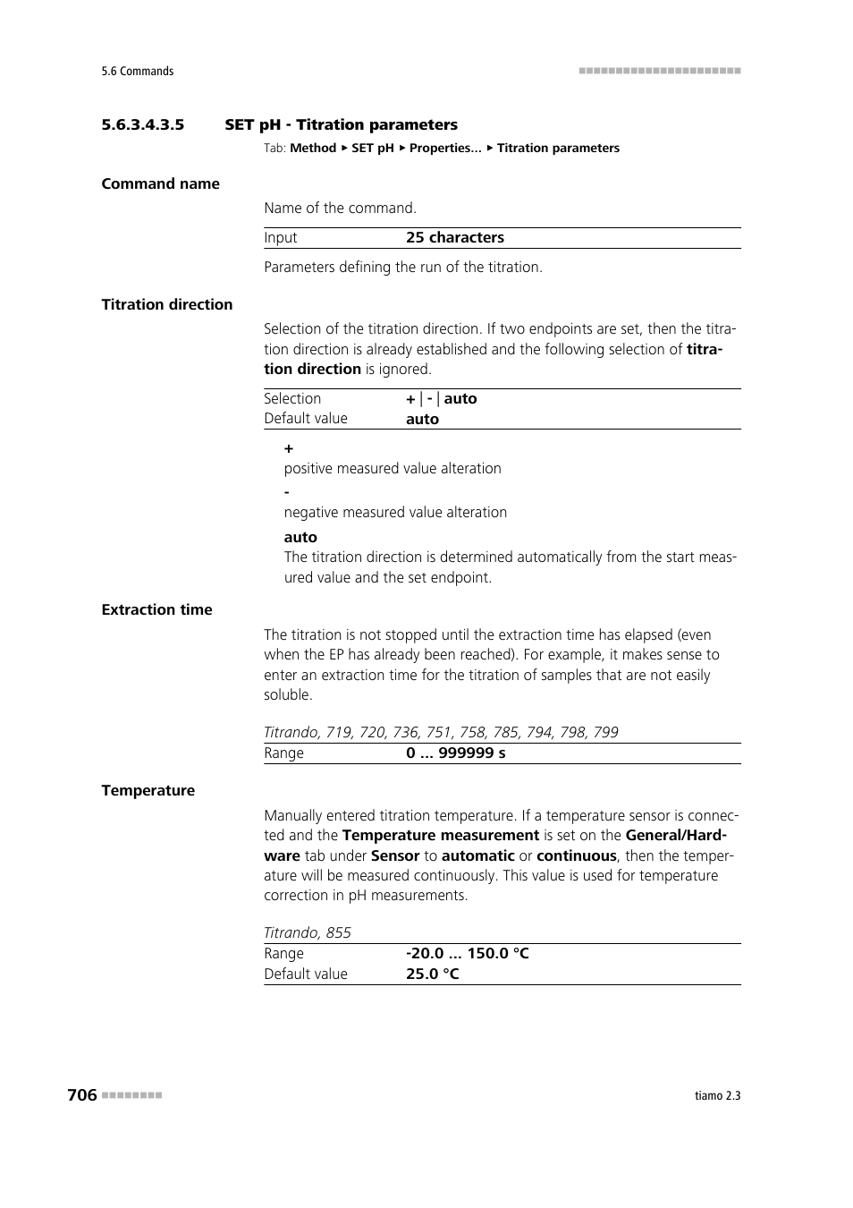 5 set ph - titration parameters, Titration parameters | Metrohm tiamo 2.3 Manual User Manual | Page 722 / 1697