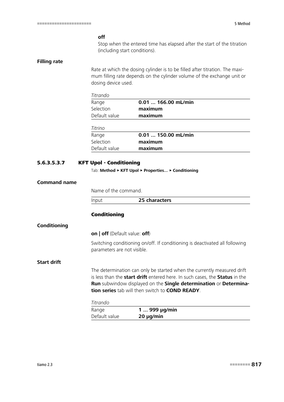 7 kft upol - conditioning, Conditioning | Metrohm tiamo 2.3 Manual User Manual | Page 833 / 1697