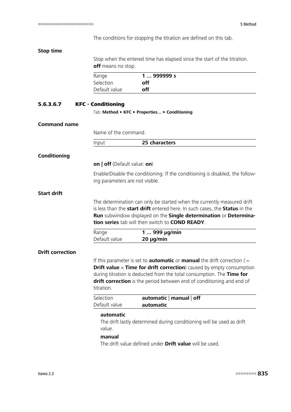 7 kfc - conditioning, Conditioning | Metrohm tiamo 2.3 Manual User Manual | Page 851 / 1697